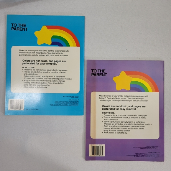 (2) Vtg Paint With Water Book - Casper The Ghost Walt Disney Fairy Tales - Picture 2 of 11